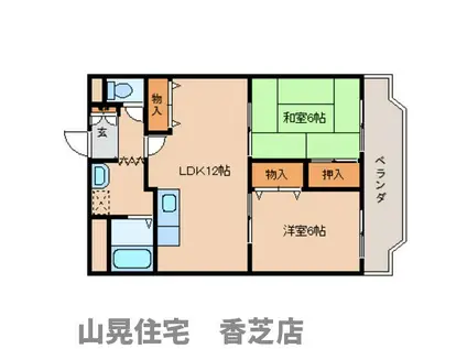 グランシャリオW(2LDK/2階)の間取り写真