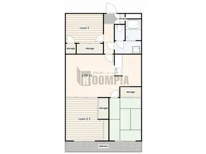 メゾンシャンポール(3LDK/4階)の間取り写真