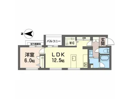 シャーメゾン板屋町(1LDK/2階)の間取り写真