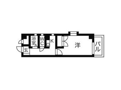 プレステージ高蔵公園(1K/2階)の間取り写真