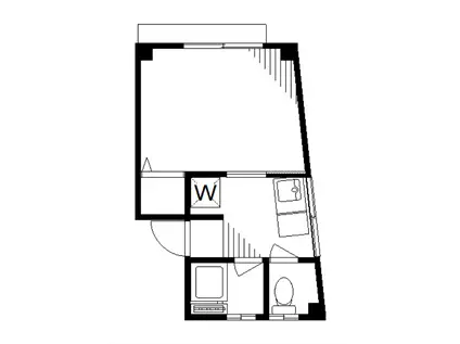 結城ビル  S(1K/4階)の間取り写真