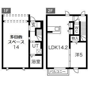 タルガ・フローリオ弥生(1LDK/2階)の間取り写真