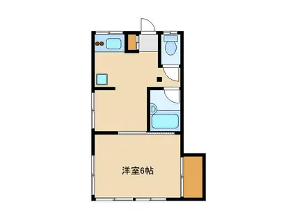 かおりハイツ(1DK/1階)の間取り写真