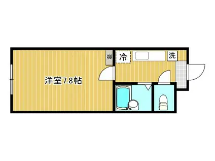 桑島ビルB(1K/2階)の間取り写真