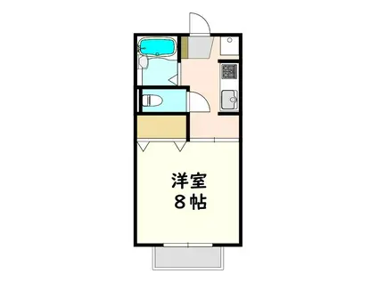 アクシスさくら(1K/1階)の間取り写真