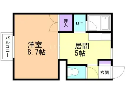 GETTING BETTER A(1DK/1階)の間取り写真