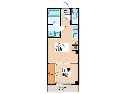 フルハウス上荻(1LDK/1階)の間取り写真