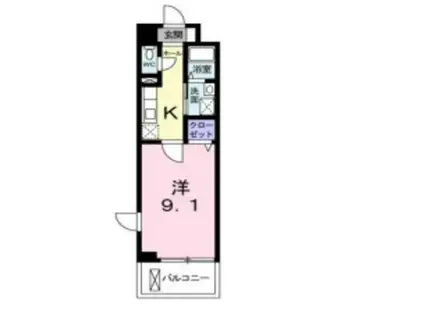 プリマ・ステラ(1K/2階)の間取り写真