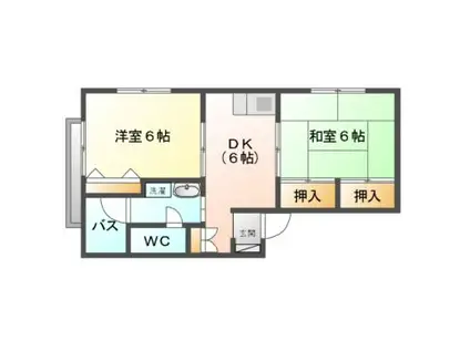 グランドハイツ(2DK/3階)の間取り写真