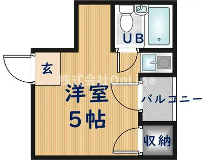 ビルドジャパン布施(ワンルーム/2階)の間取り写真