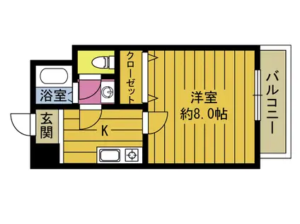 アイワビル(1K/3階)の間取り写真