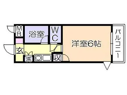ダイナコート久留米レジックス(1K/7階)の間取り写真