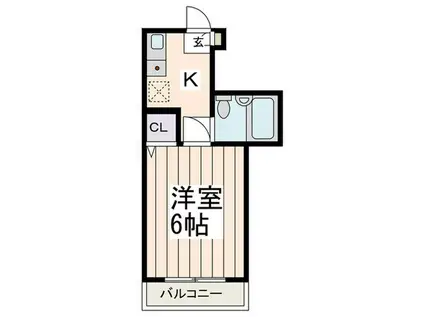 メゾンキルコス(1K/1階)の間取り写真