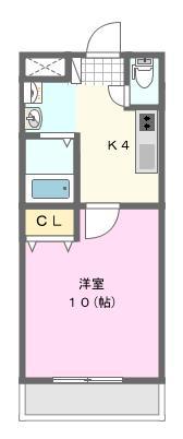 フォレスト有玉台(1K/3階)の間取り写真