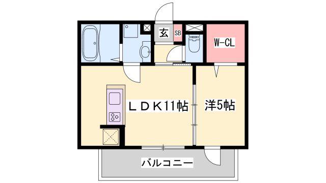 SMILE HEART II(1LDK/3階)の間取り写真
