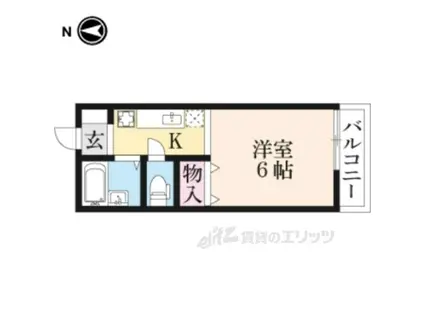 メゾン・ド・スリシエ1C棟(1K/2階)の間取り写真