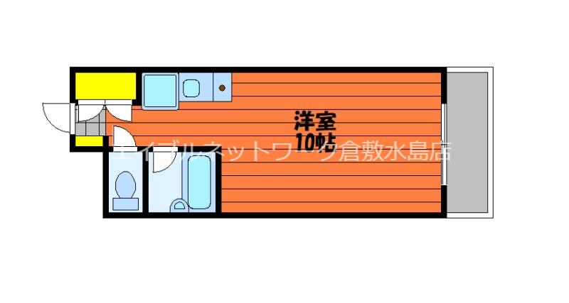 スズキフィックマンション(ワンルーム/2階)の間取り写真