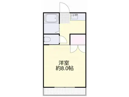 フローリッシュ神田II棟(1K/1階)の間取り写真