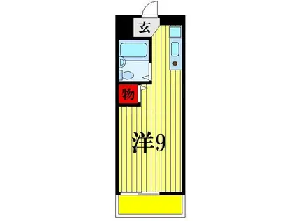 サザンクロスハイム(ワンルーム/1階)の間取り写真