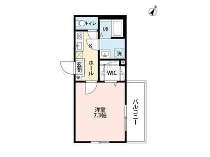 シュエット(1K/2階)の間取り写真