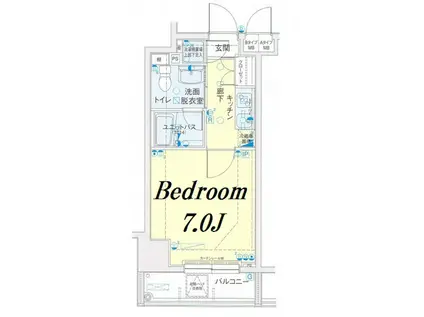 メインステージ錦糸町駅前II(1K/8階)の間取り写真