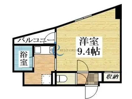 グリーンシャルバート(1K/2階)の間取り写真