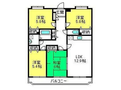 パストラルピア(4LDK/2階)の間取り写真