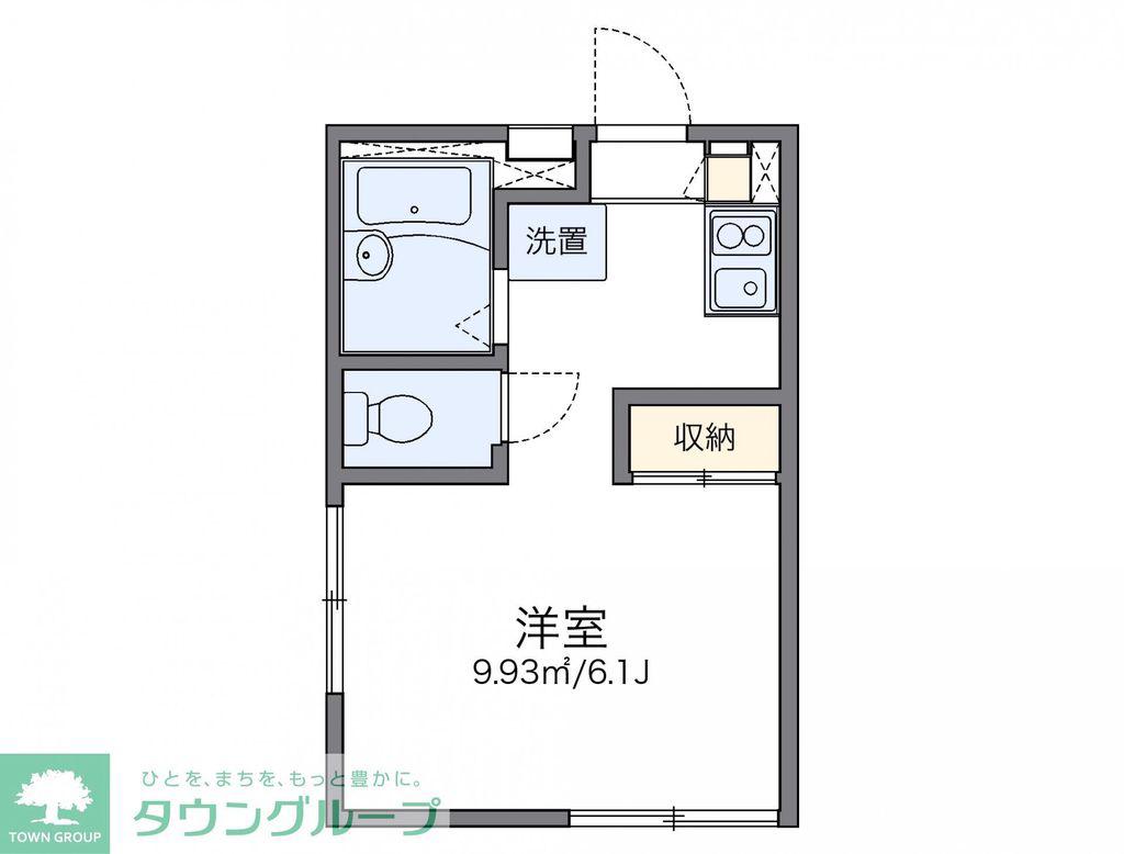 レオパレスジュネス清水ヶ丘(1K/2階)の間取り写真