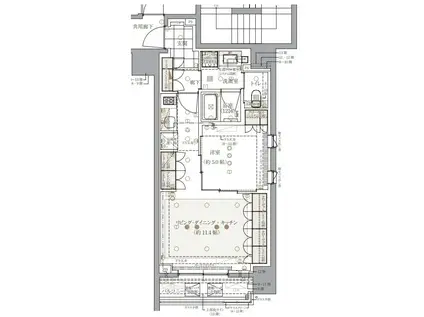レ・ジェイドクロス千代田神保町(1LDK/5階)の間取り写真