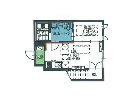 RAYURES(1LDK/1階)の間取り写真
