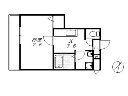 ピュアメゾン(1K/1階)の間取り写真