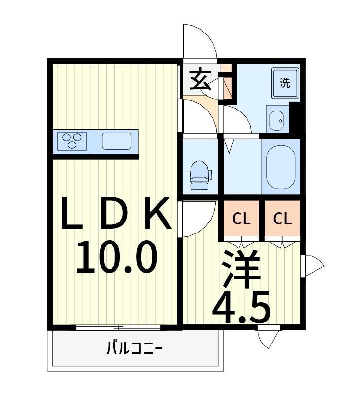 プラネッツ(1LDK/2階)の間取り写真