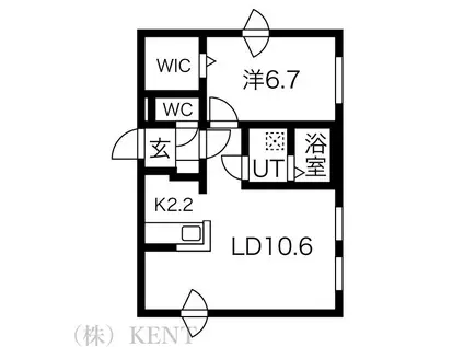 CRES920(1LDK/4階)の間取り写真