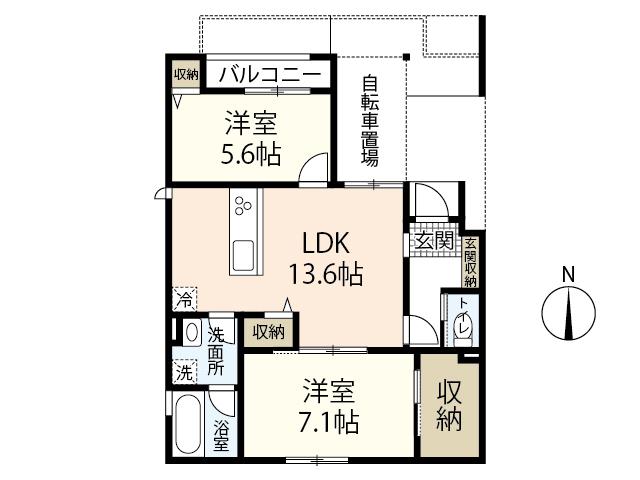 S373(2LDK/1階)の間取り写真