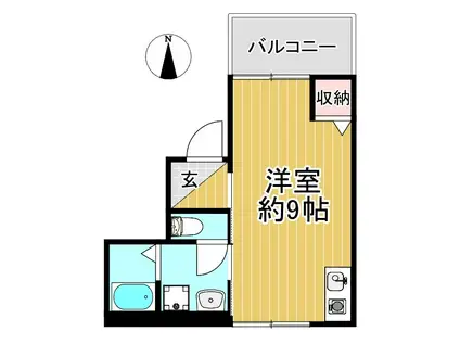 コンフォート円町(ワンルーム/3階)の間取り写真