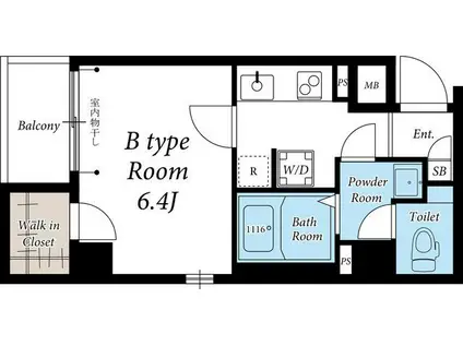 リブリ・ドルチェ(1K/5階)の間取り写真