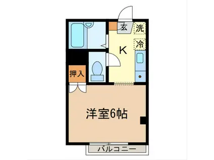 ボナール(1K/3階)の間取り写真