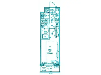 クレイシア北馬込(1K/1階)の間取り写真