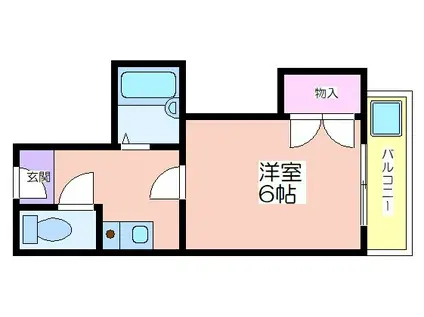 グラシアミノオII(1K/4階)の間取り写真