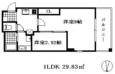 ブイ ルネサンス大塚(1LDK/3階)の間取り写真