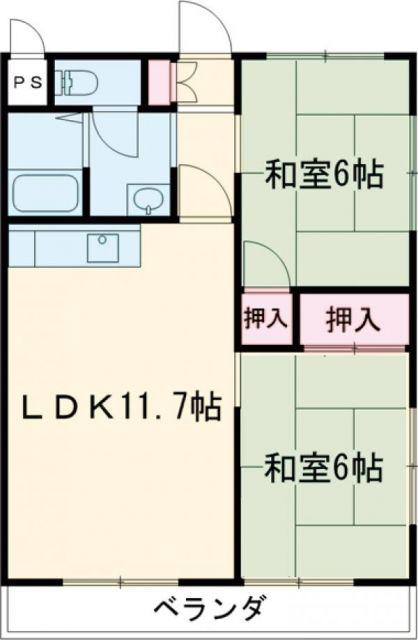 レジデンシアNOV(2LDK/2階)の間取り写真