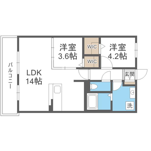 レトワール今川(2LDK/3階)の間取り写真