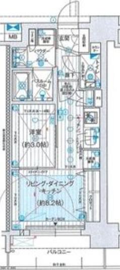 プレサンスレイズ桜山ウエスト(1LDK/15階)の間取り写真