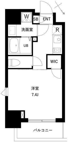 アーバンパーク住吉II(1K/9階)の間取り写真