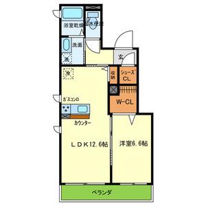 マシコット瓦林(1LDK/2階)の間取り写真