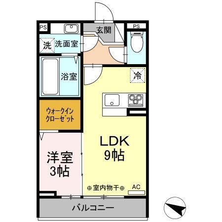 グラーツ(1LDK/3階)の間取り写真