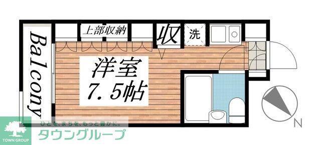 鎌ヶ谷ハイツ(ワンルーム/1階)の間取り写真