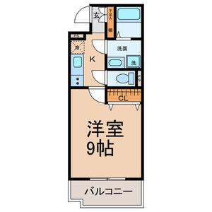アーバングランツ三重(1K/2階)の間取り写真