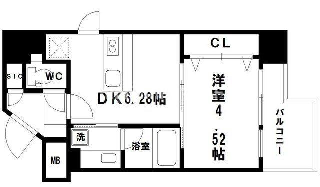 ダ ヴィンチ(1DK/10階)の間取り写真