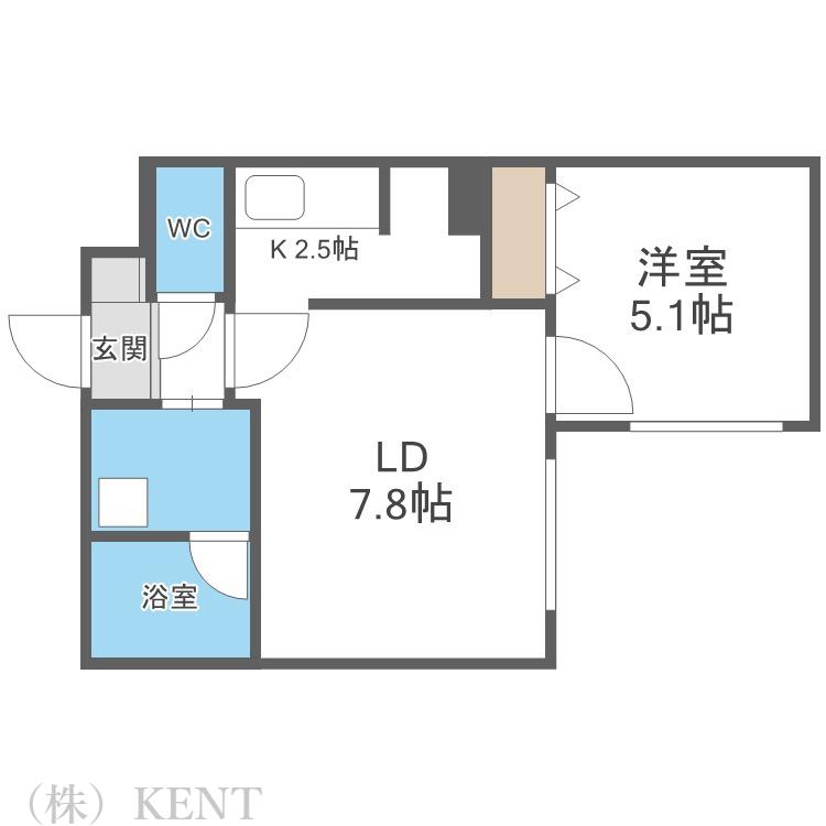 ドゥーロジュマンIII(1LDK/3階)の間取り写真